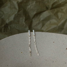 Load image into Gallery viewer, Zircon Chain Tassel Earrings