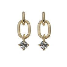 Load image into Gallery viewer, Luxury Zircon Chain Block Earrings