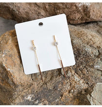 Load image into Gallery viewer, Long Diamante Chain Tassel Earrings