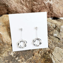 Load image into Gallery viewer, South Korea Design Gold Plated Long Three-Circle Earrings