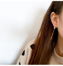 Load image into Gallery viewer, Long Diamante Chain Tassel Earrings