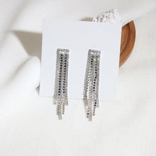 Load image into Gallery viewer, Zircon Cup Chain Gold Plated Tassel Earrings