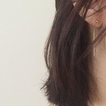 Load image into Gallery viewer, Rose Gold ball Chain Thread Through Earrings