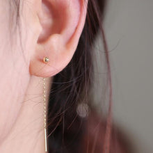 Load image into Gallery viewer, Rose Gold ball Chain Thread Through Earrings