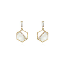 Load image into Gallery viewer, Geometric Shape Shell Stud Earrings
