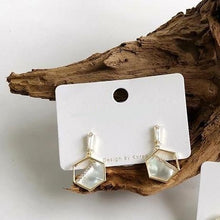Load image into Gallery viewer, Geometric Shape Shell Stud Earrings