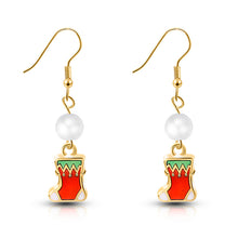 Load image into Gallery viewer, Christmas Party Pearl Zircon Drop Earrings - Multi Choices