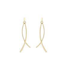 Load image into Gallery viewer, Gold Plated Simple Tassel Drop Earrings
