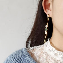 Load image into Gallery viewer, Gold Plated Tassel Shell Earrings