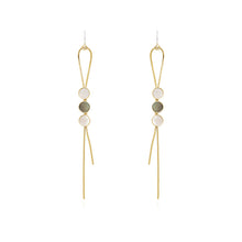 Load image into Gallery viewer, Gold Plated Tassel Shell Earrings
