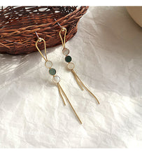 Load image into Gallery viewer, Gold Plated Tassel Shell Earrings