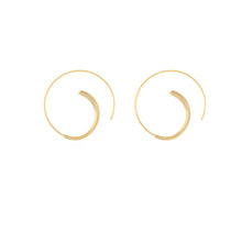 Load image into Gallery viewer, Popular Fashion Gold Plated Matt Hoop Earrings