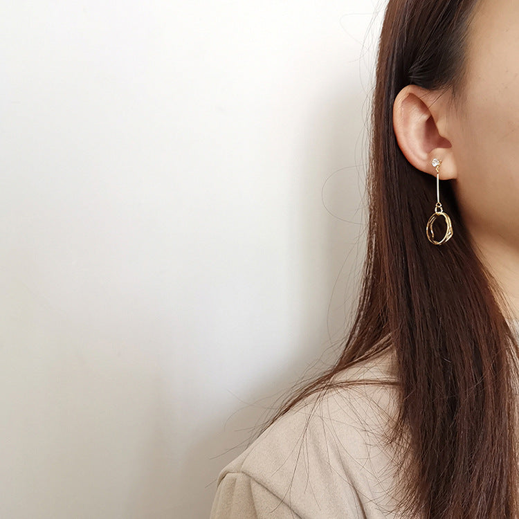 Long on sale round earrings