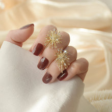 Load image into Gallery viewer, 14K Gold Plated Zircon Firework Shape Ear Studs Earrings