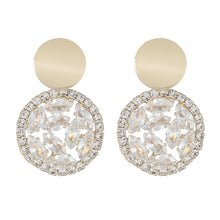 Load image into Gallery viewer, Luxury 14K Gold Plated Zircon Diamante Round Chic Drop Earrings