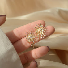 Load image into Gallery viewer, 14K Gold Plated Zircon Firework Shape Ear Studs Earrings