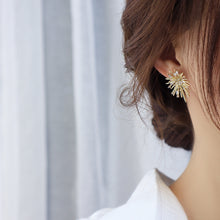Load image into Gallery viewer, 14K Gold Plated Zircon Firework Shape Ear Studs Earrings