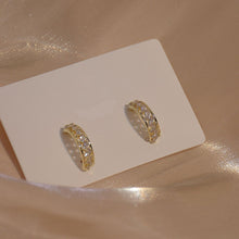 Load image into Gallery viewer, Luxury Popular 14K Gold Plated Zircon C Shape Ear Studs Earrings