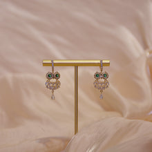 Load image into Gallery viewer, Fashion Owl 14K Gold Plated Zircon Drop Earrings
