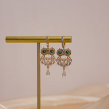 Load image into Gallery viewer, Fashion Owl 14K Gold Plated Zircon Drop Earrings