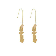 Load image into Gallery viewer, Korean Style Geometric Pierce Gold Plated Drop Earrings
