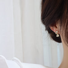 Load image into Gallery viewer, Gold Plated Diamante S Shape Twist Ear Studs Earrings