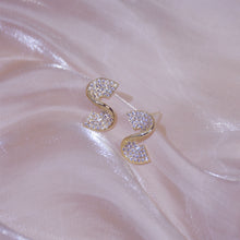 Load image into Gallery viewer, Gold Plated Diamante S Shape Twist Ear Studs Earrings