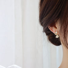 Load image into Gallery viewer, Gold Plated Diamante S Shape Twist Ear Studs Earrings