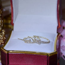 Load image into Gallery viewer, Fashion Gold Plated Diamante Hoop Earrings Huggies