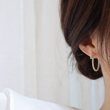 Load image into Gallery viewer, Fashion Gold Plated Diamante Hoop Earrings Huggies