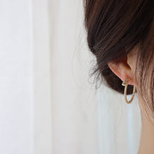 Load image into Gallery viewer, Fashion Gold Plated Diamante Hoop Earrings Huggies