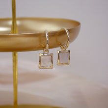 Load image into Gallery viewer, Unique Fashion Gold Plated Silver Rectangle Shell Chic Drop Earrings