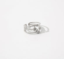 Load image into Gallery viewer, Star Moon Diamante Adjustable Ring
