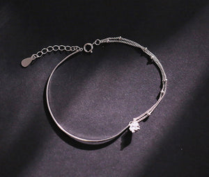 Zircon Star Double Chain Bracelet