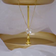 Load image into Gallery viewer, 14K Gold Plated Four Leaf Clover Pendant Necklace
