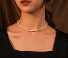 Load image into Gallery viewer, Elegant 18K Gold Plated Freshwater Cultured Pearl Necklace Choker