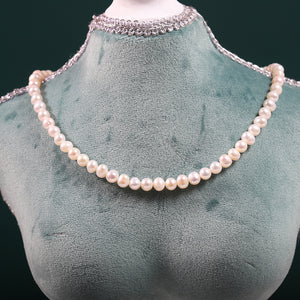 Elegant 18K Gold Plated Freshwater Cultured Pearl Necklace Choker