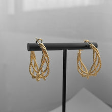 Load image into Gallery viewer, Luxury 14K Gold Plated Thread Twist Chic Huggies Earrings