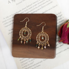 Load image into Gallery viewer, Ethnic Style Earrings in 18K Gold Plated Silver - Circle
