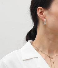 Load image into Gallery viewer, INS Popular C Shape Huggie Ear Studs with Mini Zircons