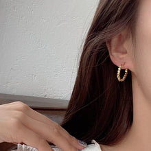 Load image into Gallery viewer, Gold Plated Bead Hoop Huggie Earrings