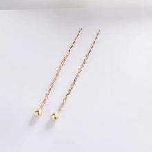 Load image into Gallery viewer, Rose Gold ball Chain Thread Through Earrings