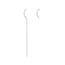 Load image into Gallery viewer, Asymmetric Curve Chain Drop Earrings