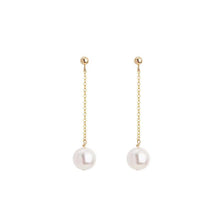 Load image into Gallery viewer, Classic Luxury Gold Plated Pearl Drop Earrings Bridal Pearl Earrings
