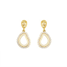 Load image into Gallery viewer, Water Drop Shape Drop Earrings with Mini Pearls