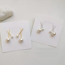 Load image into Gallery viewer, X Shape Pearl Stud Earrings