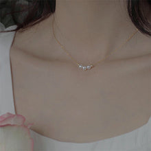 Load image into Gallery viewer, Elegant Three Mini Pearl Chain Necklace Choker