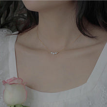 Load image into Gallery viewer, Elegant Three Mini Pearl Chain Necklace Choker