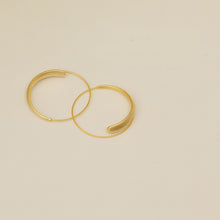 Load image into Gallery viewer, Popular Fashion Gold Plated Matt Hoop Earrings