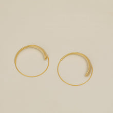 Load image into Gallery viewer, Popular Fashion Gold Plated Matt Hoop Earrings